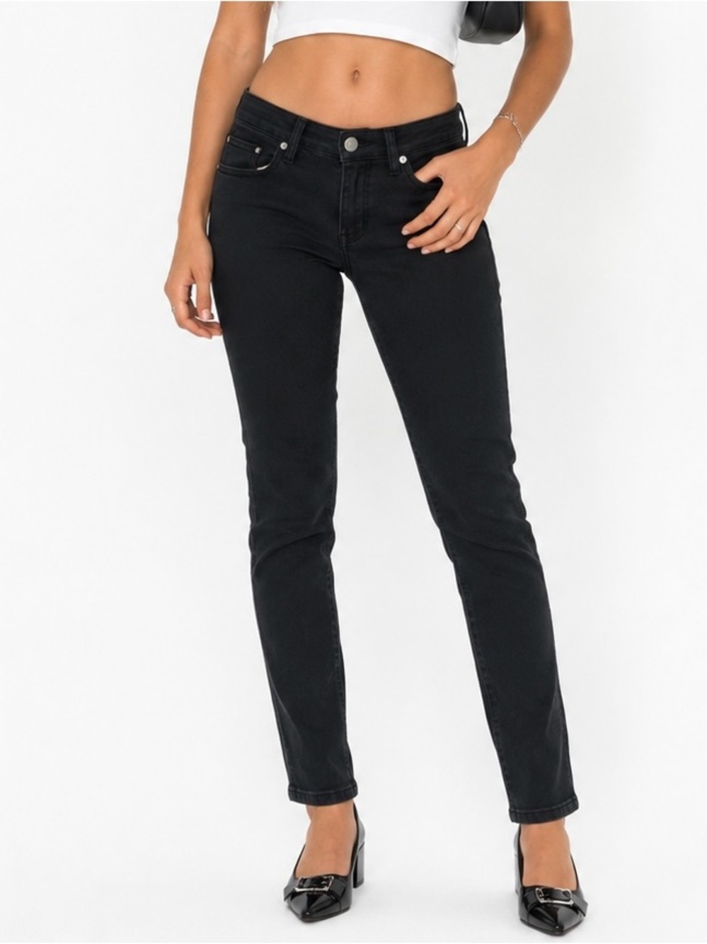 Madewell Black Skinny Jeans Size 29 Y2K Indie Sleaze Minimalist Mid Rise
